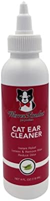 Warren London Cat Ear Cleaner | Ear Cleaning Solution for Cats and Kittens with Aloe Vera | Kitten Ear Cleaner & Ear Wash for Cats | Made in USA Warren London