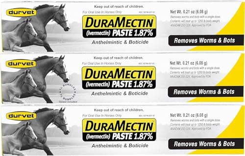 Паста Duramectin с ивермектином для лошадей от глистов, 6,08 г Tl Bundles