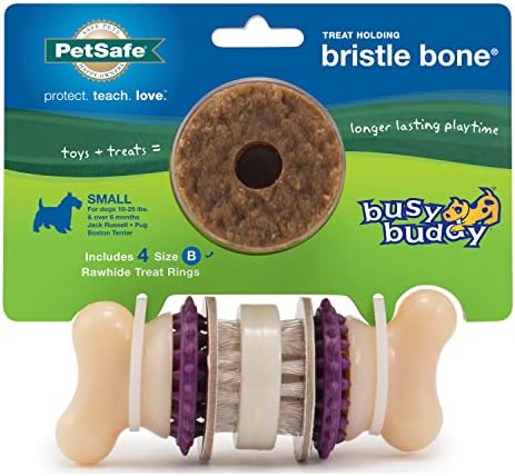 Игрушка для собак Busy Buddy Bristle Bone с лакомствами для чистки зубов, маленький размер PetSafe