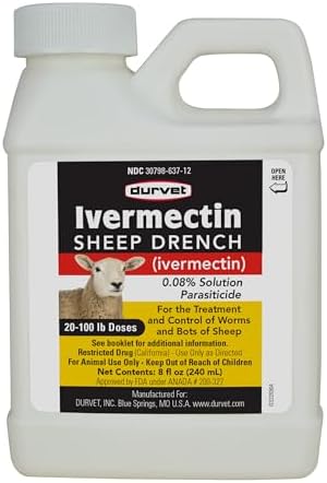 Ивермектин 240 мл - антипаразитарное средство для овец против круглых червей Durvet