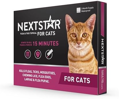 Средство от блох и клещей на кошек NEXTSTAR — защита на 30 дней, быстрое действие NEXTSTAR