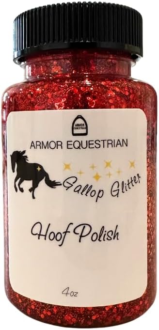 Лак для копыт Gallop Glitter для лошадей с концентрированным блеском - 118 мл (синий) Armor Equestrian