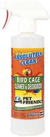 Amazing Bird Cage Cleaner and Deodorizer - Just Spray/Wipe - Safely & Easily Removes Bird Messes Quickly and Easily - Made in The US 128oz Gallon Absolutely Clean