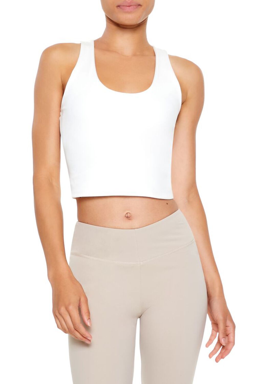 Женская Майка FOREVER21 Active Cropped Racerback FOREVER21