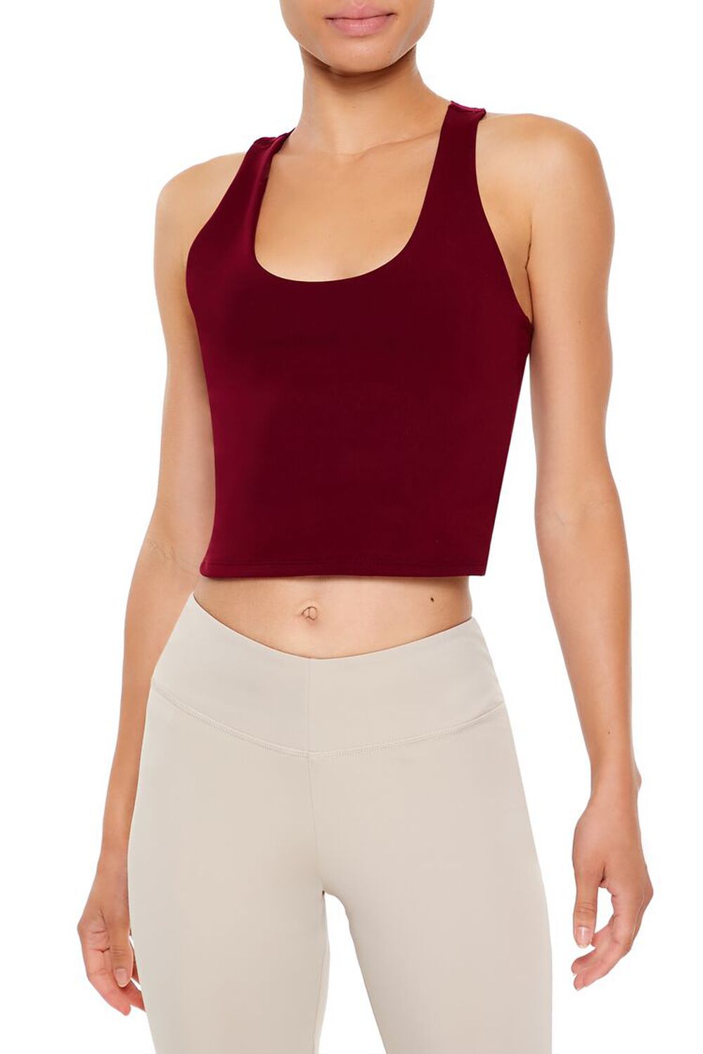 Женская Майка FOREVER21 Active Cropped Racerback FOREVER21