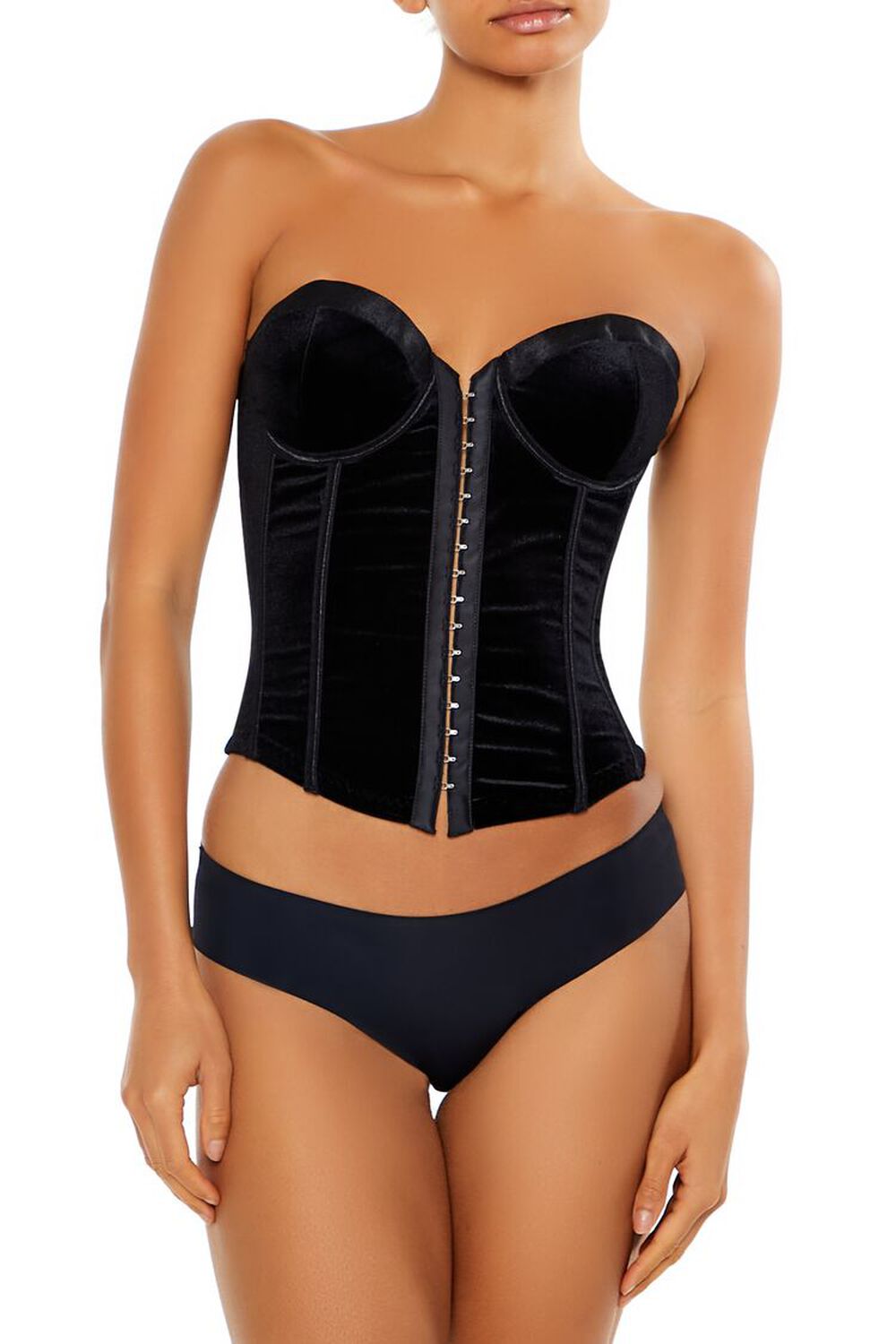 Velvet Lingerie Corset Top FOREVER21