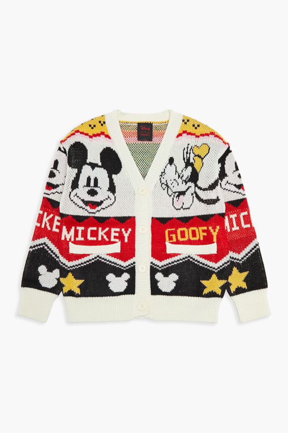 Girls Mickey & Goofy Cardigan Sweater (Kids) FOREVER21