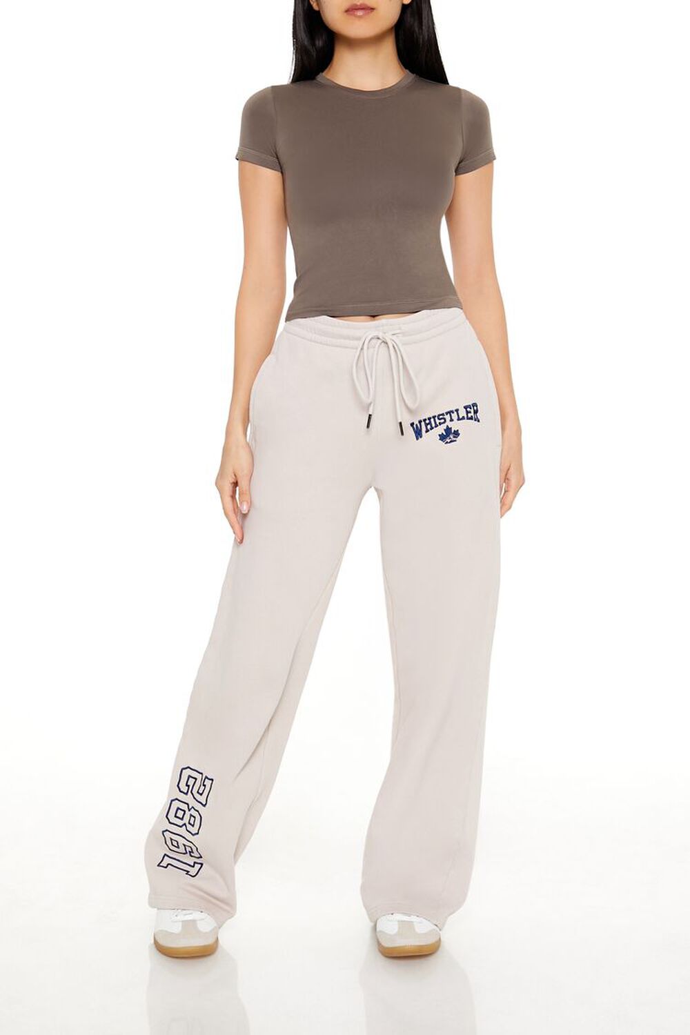 Embroidered Whistler Sweatpants FOREVER21