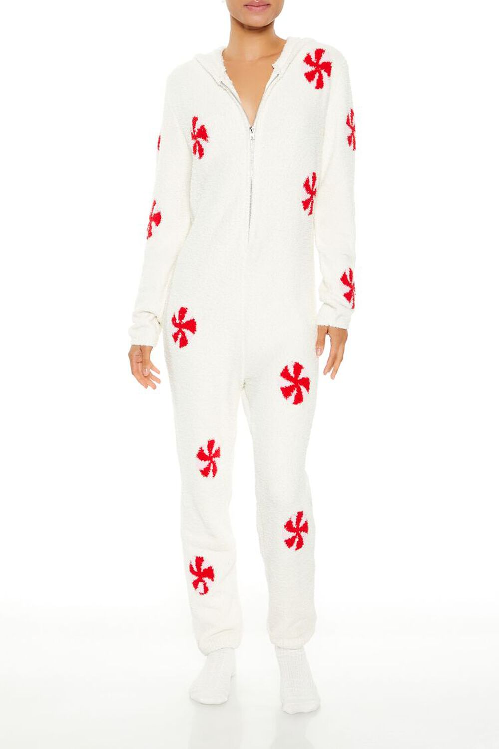 Peppermint Candy Pajama Jumpsuit FOREVER21