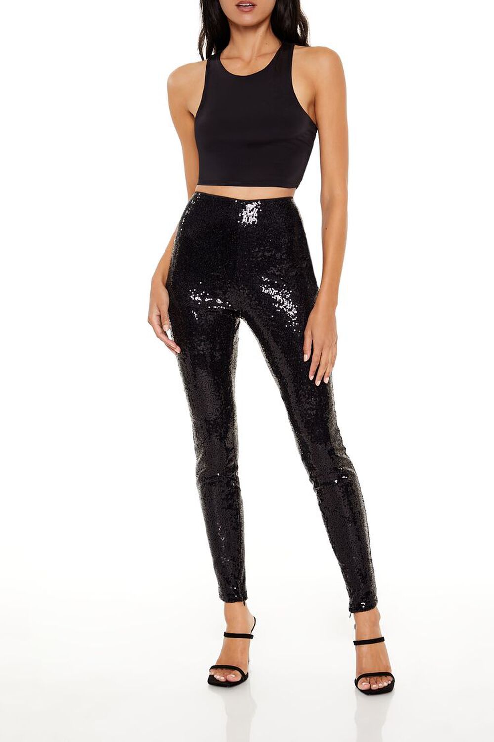 Женские Леггинсы FOREVER21 Sequin High-Rise FOREVER21