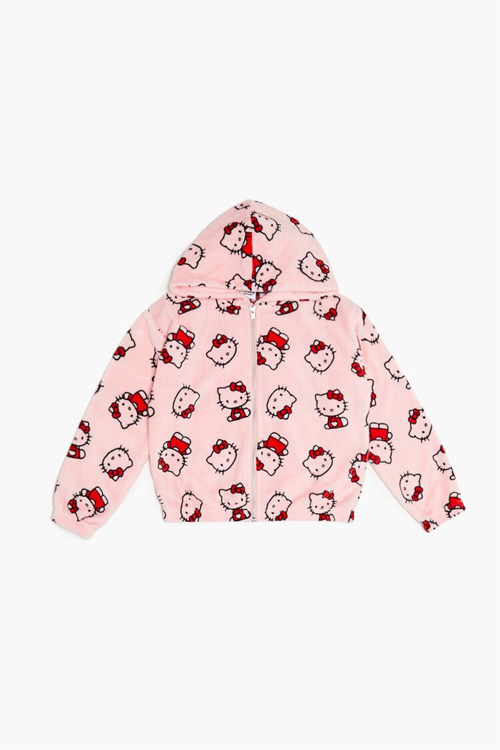 Girls Hello Kitty Zip-Up Hoodie (Kids) FOREVER21