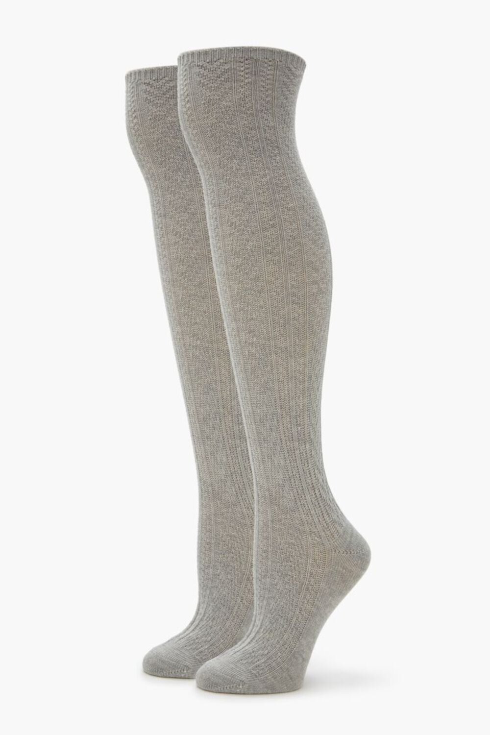 Heathered Over-The-Knee Socks FOREVER21