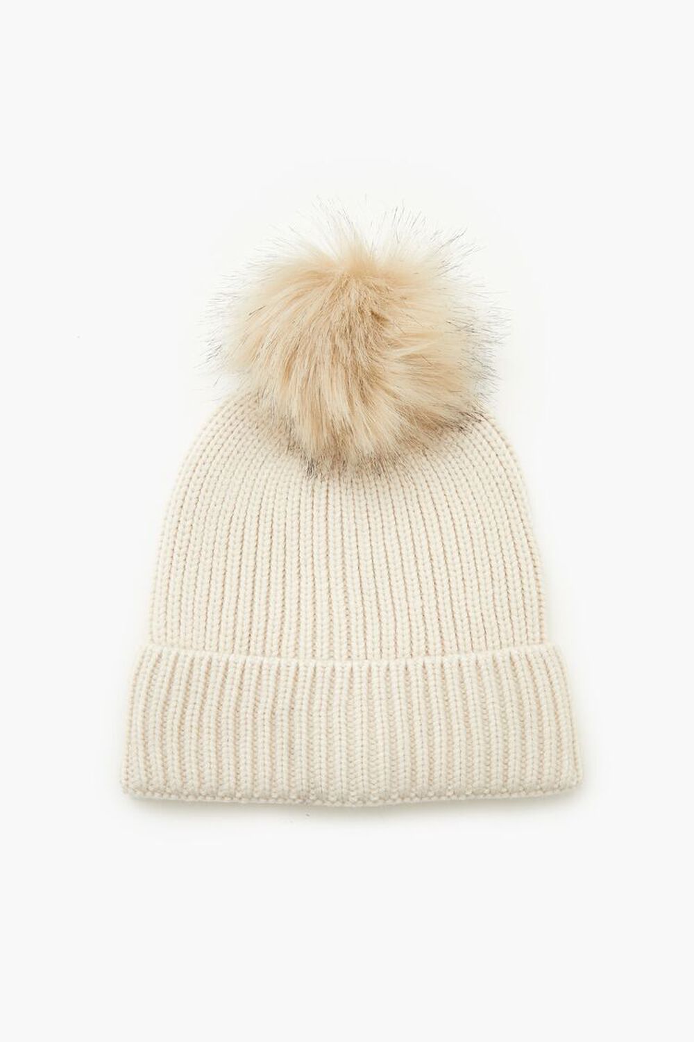 Faux Fur Pom Pom Beanie FOREVER21