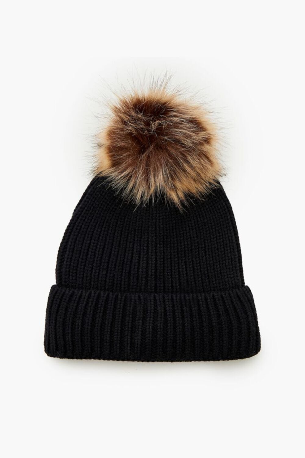 Faux Fur Pom Pom Beanie FOREVER21