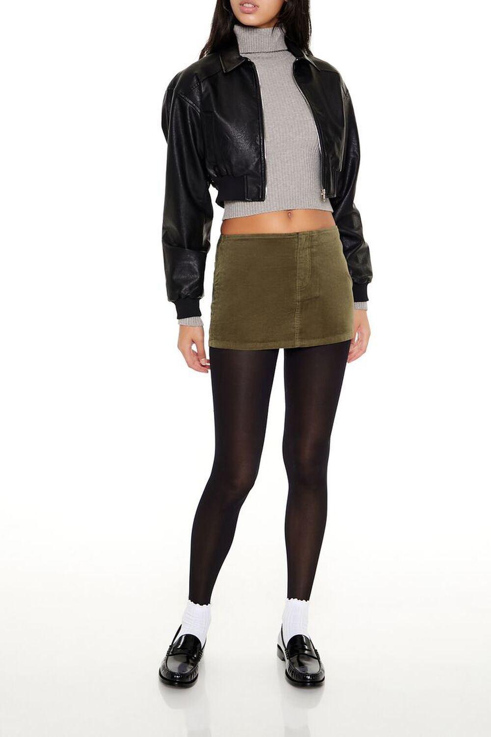 Женская Юбка мини FOREVER21 Velvet Mini Skirt FOREVER21