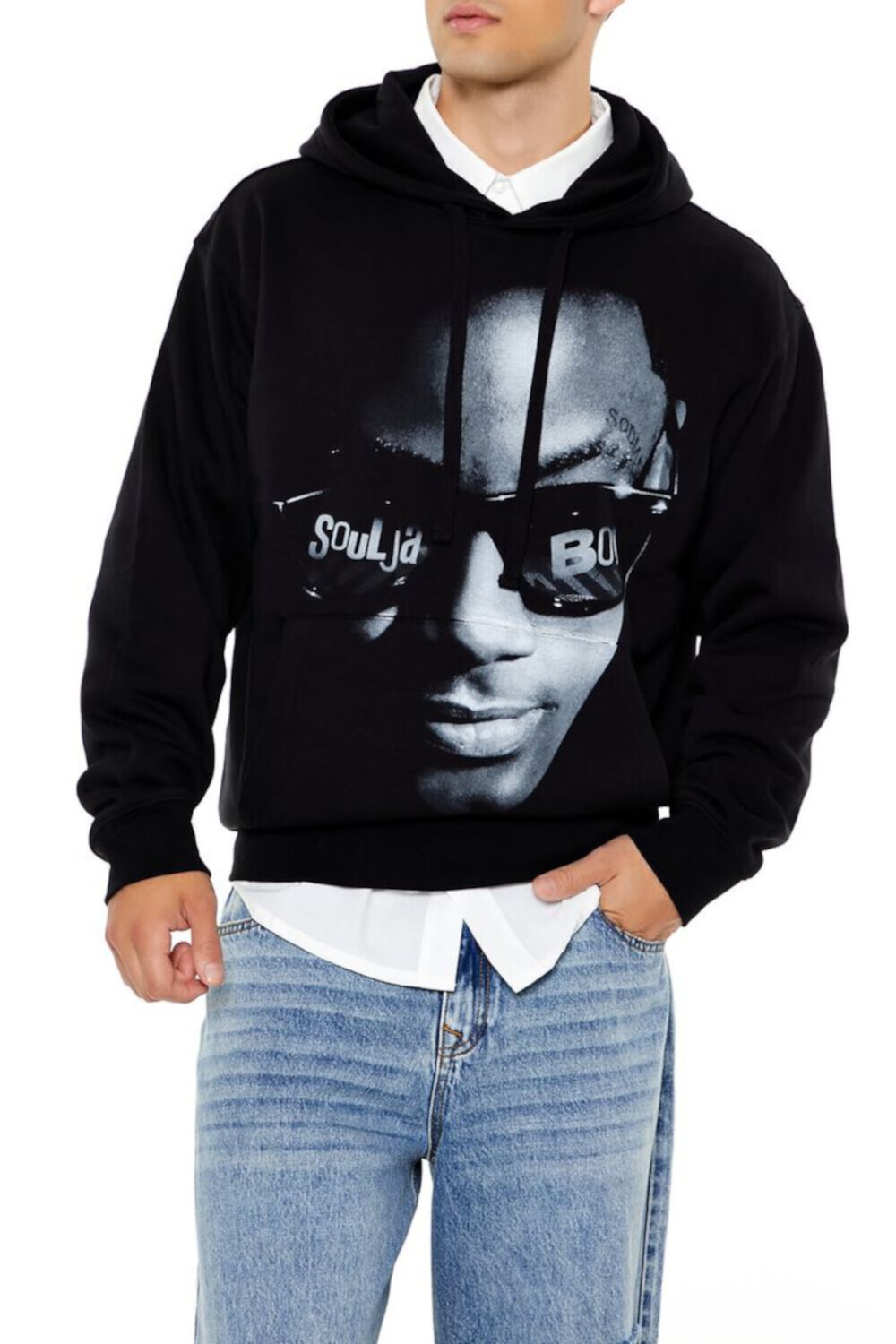 Графический худи с карманом и длинными рукавами от FOREVER21 х Soulja Boy Forever21