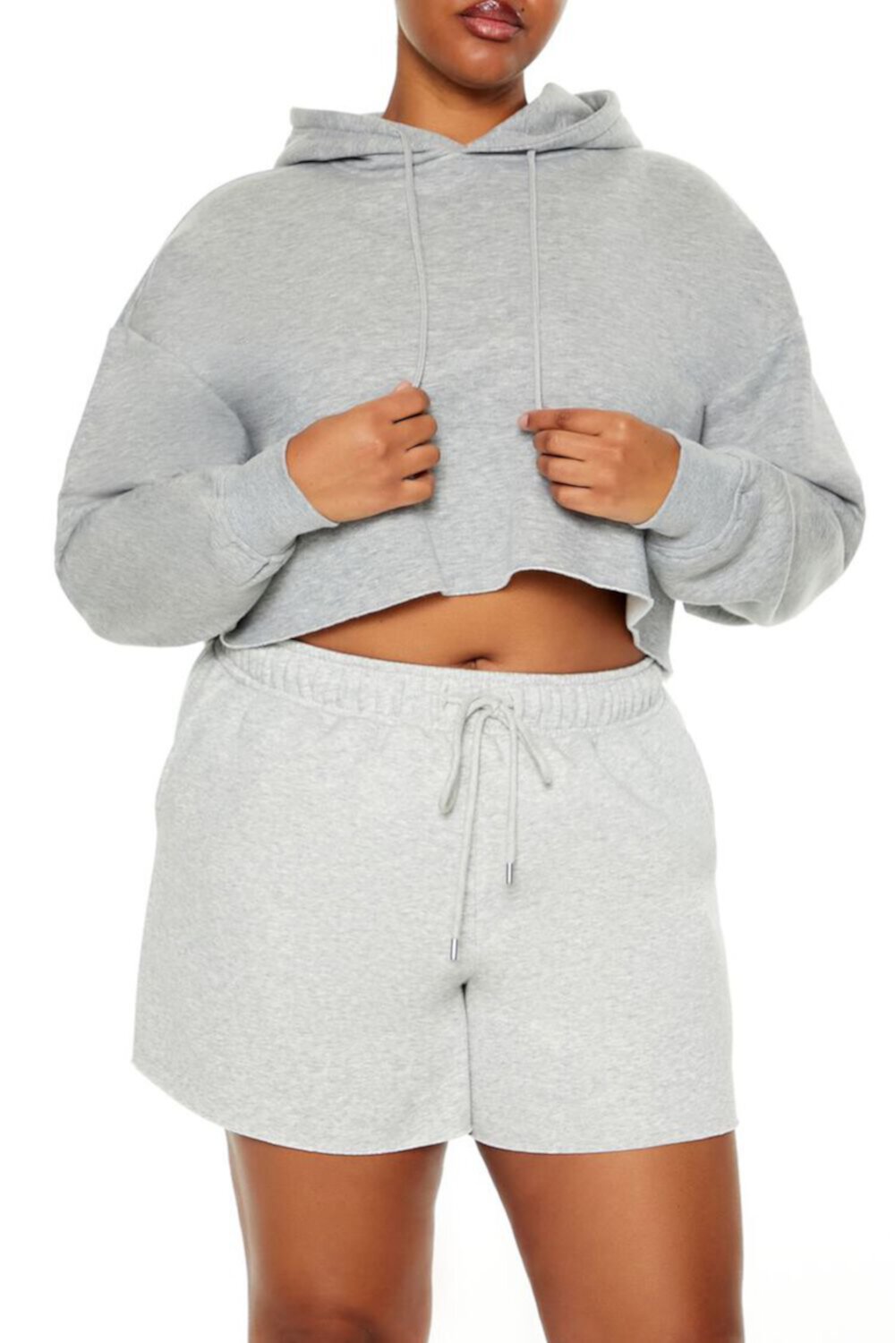 Женское Худи FOREVER21 Plus Size Cropped Fleece FOREVER21