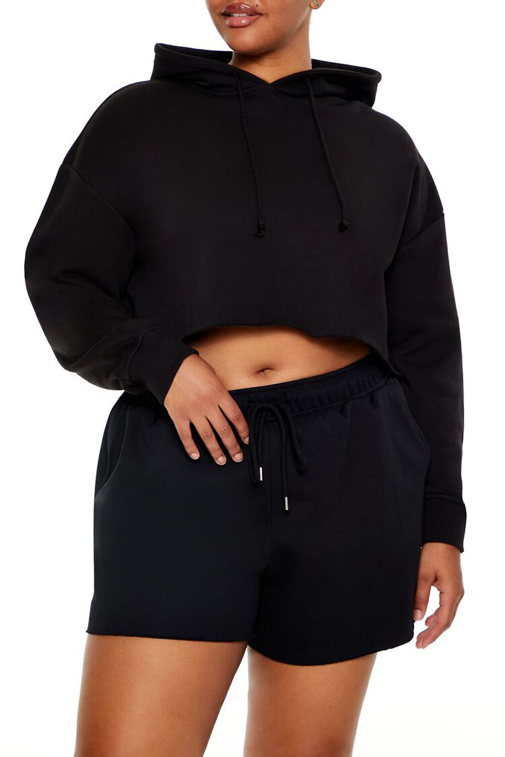 Женское Худи FOREVER21 Plus Size Cropped Fleece FOREVER21