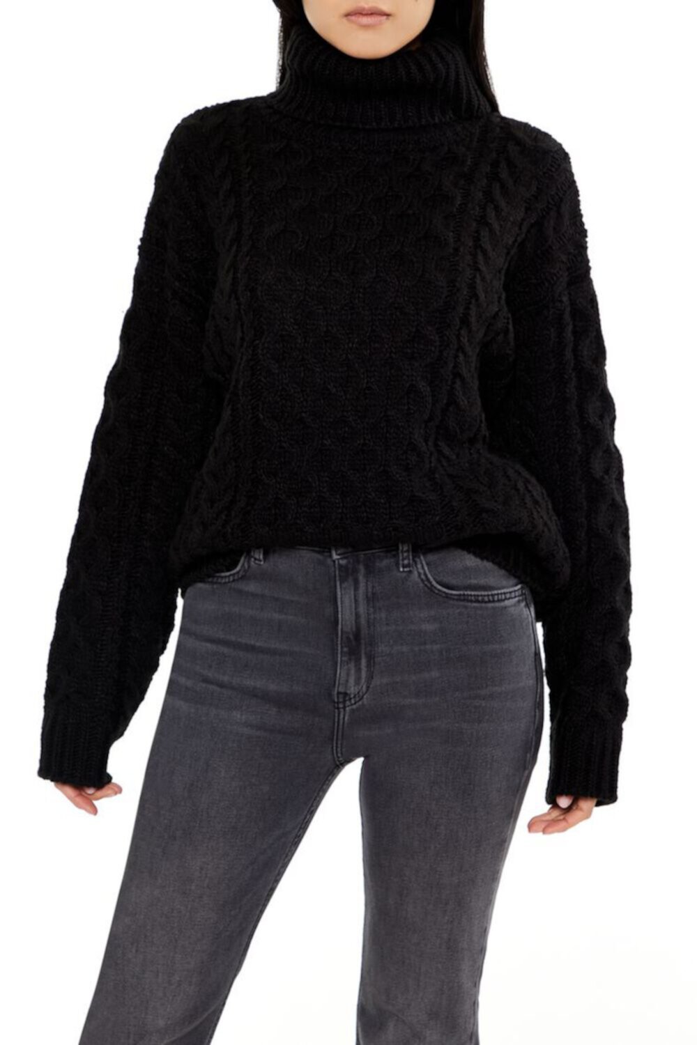 Женская Водолазка FOREVER21 Cable Knit Turtleneck Sweater FOREVER21