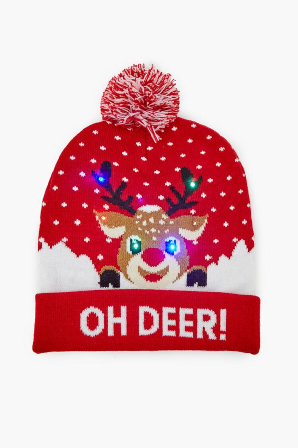 Light-Up Oh Deer Beanie FOREVER21