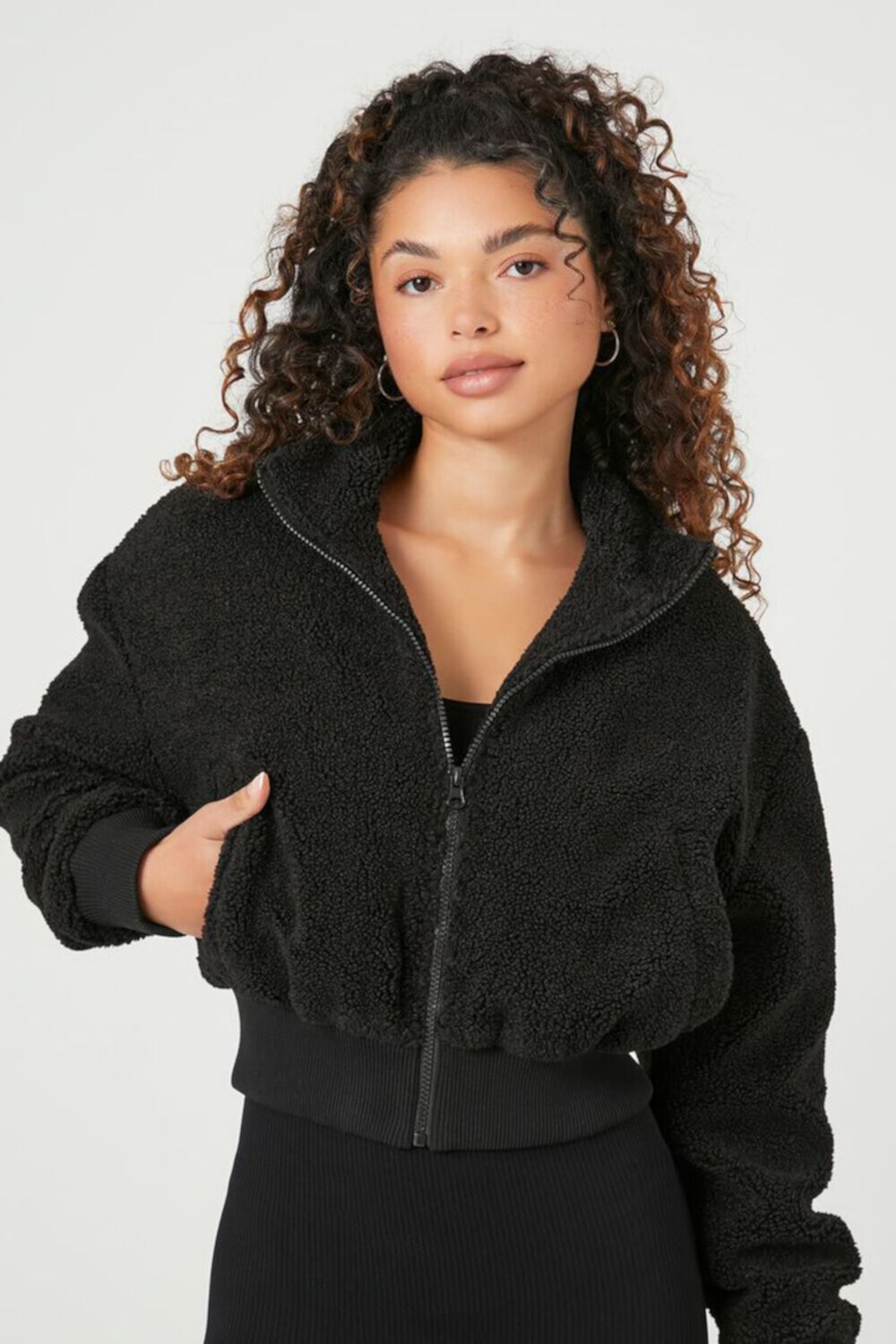 Женская Повседневная Куртка FOREVER21 Active Faux Shearling Jacket FOREVER21