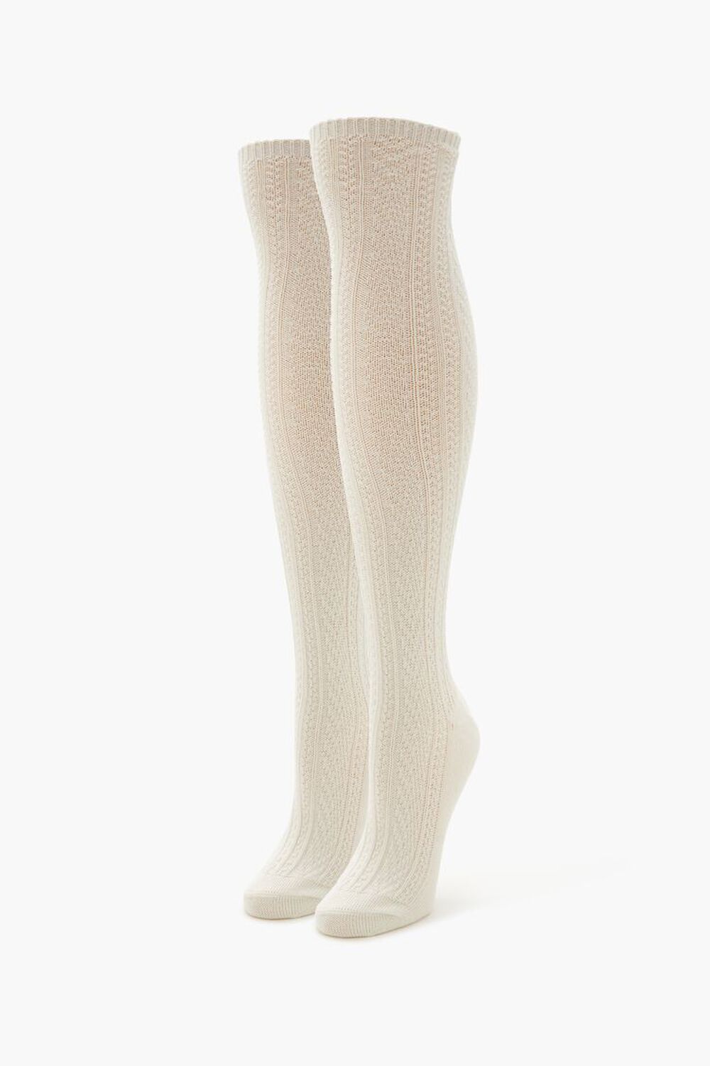 Cable Knit Over-The-Knee Socks FOREVER21