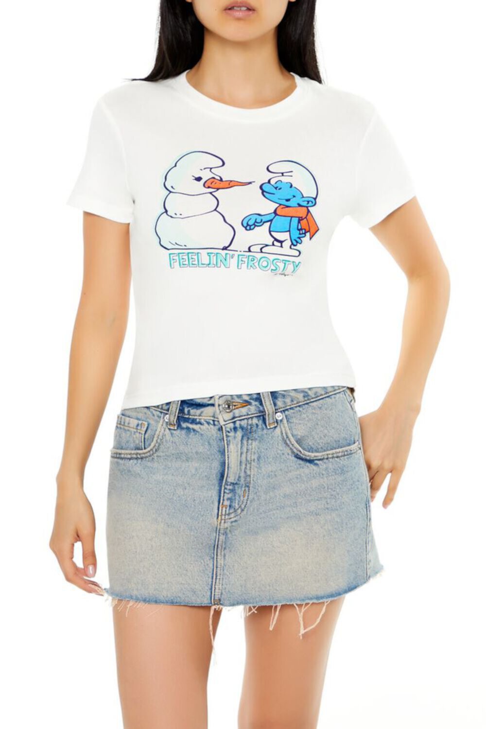 Детская футболка Smurf с надписью «Feelin' Frosty» и изображением снеговика Forever21