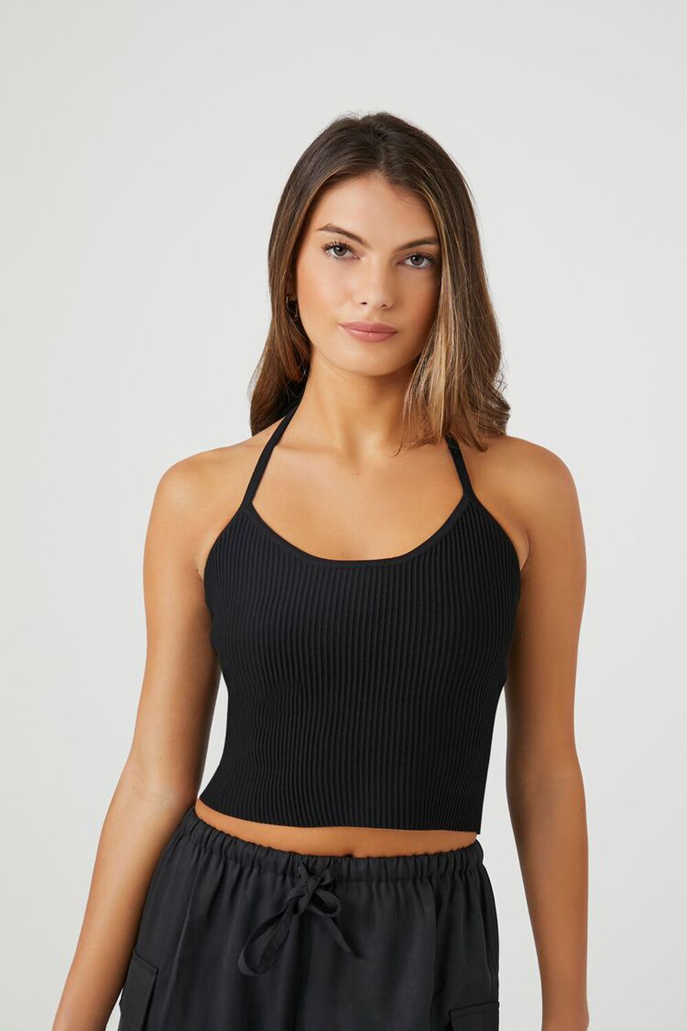 Женский Топ на бретелях FOREVER21 Compact Ribbed Knit FOREVER21