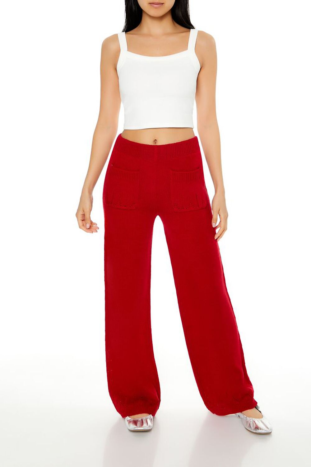 Sweater-Knit Wide-Leg Pants FOREVER21