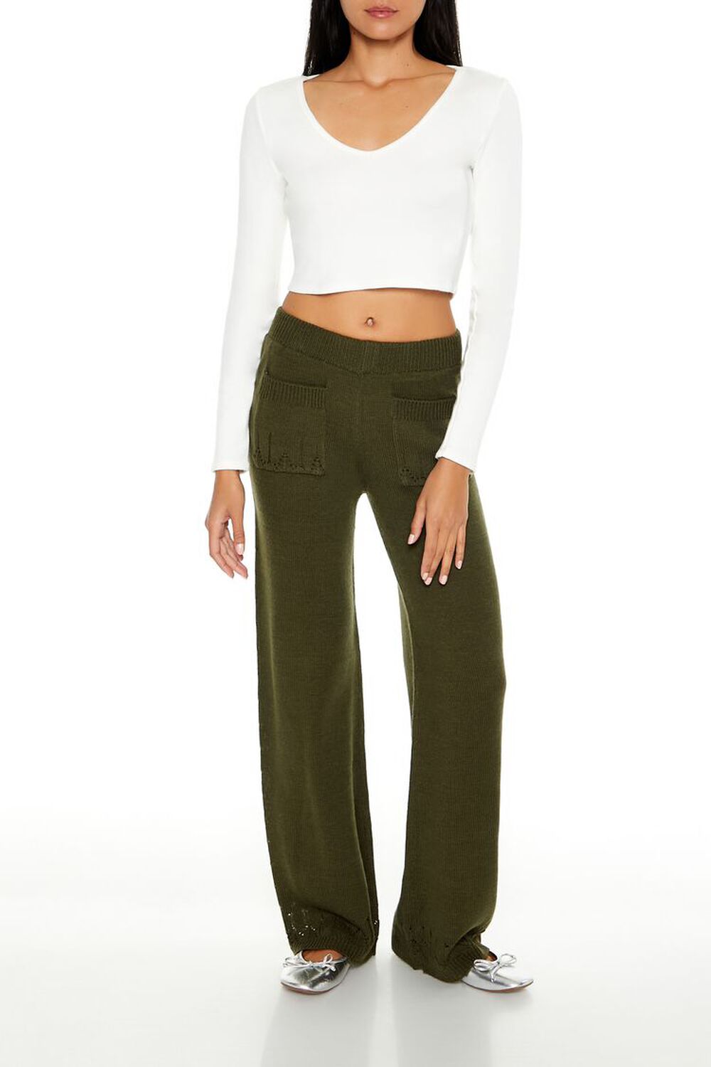 Sweater-Knit Wide-Leg Pants FOREVER21