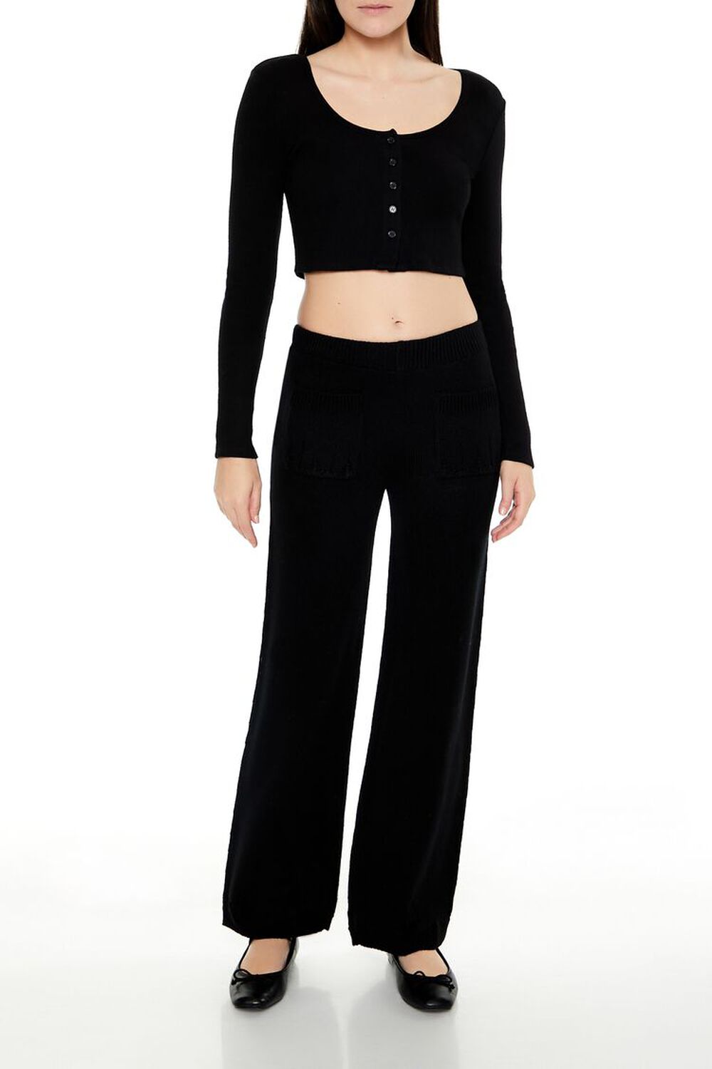 Sweater-Knit Wide-Leg Pants FOREVER21