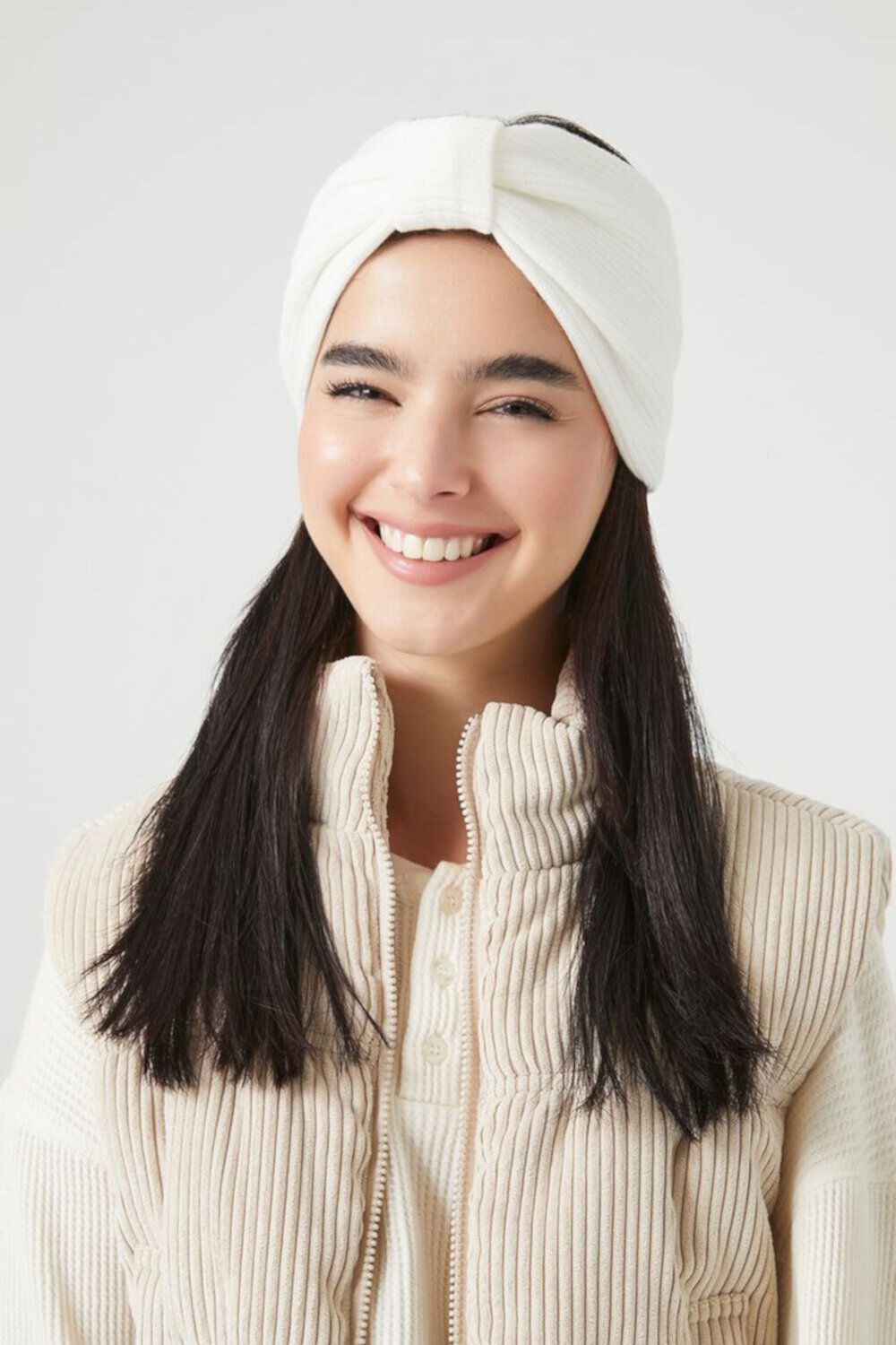 Ribbed Knit Bow Headwrap FOREVER21