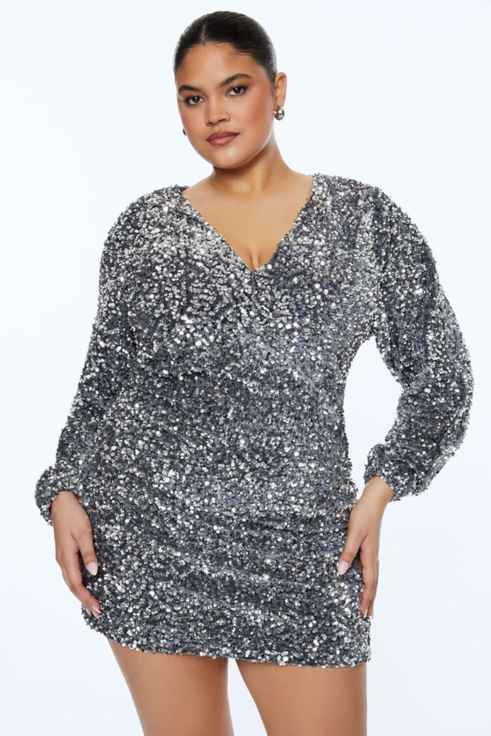 Женское Повседневное Платье FOREVER21 Plus Size Sequin Mini Dress FOREVER21