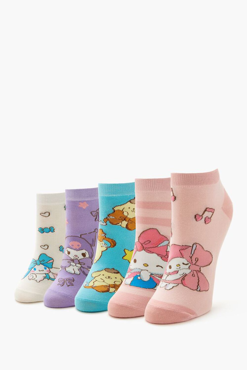 Sanrio Bow Ankle Socks Set - 5 Pack FOREVER21