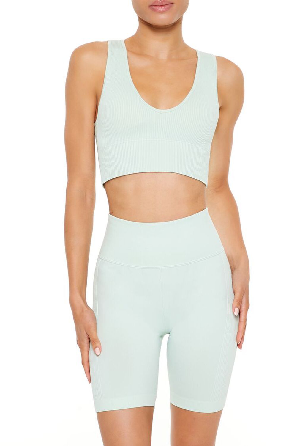 Seamless Longline Sports Bra FOREVER21