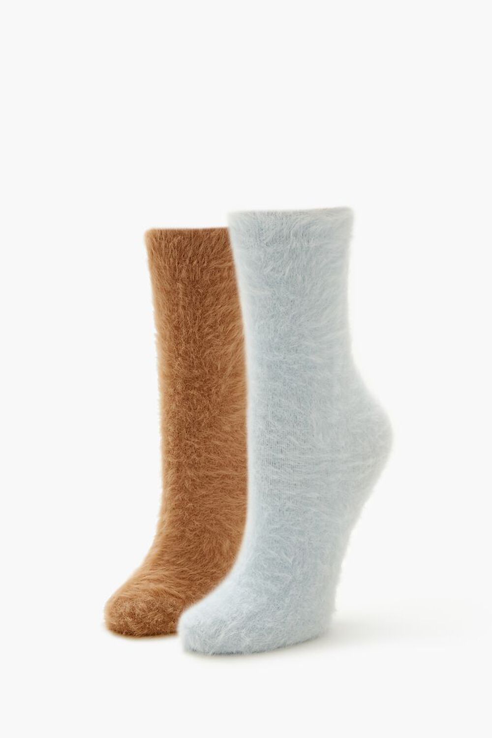 Fuzzy Knit Crew Socks - 2 Pack FOREVER21