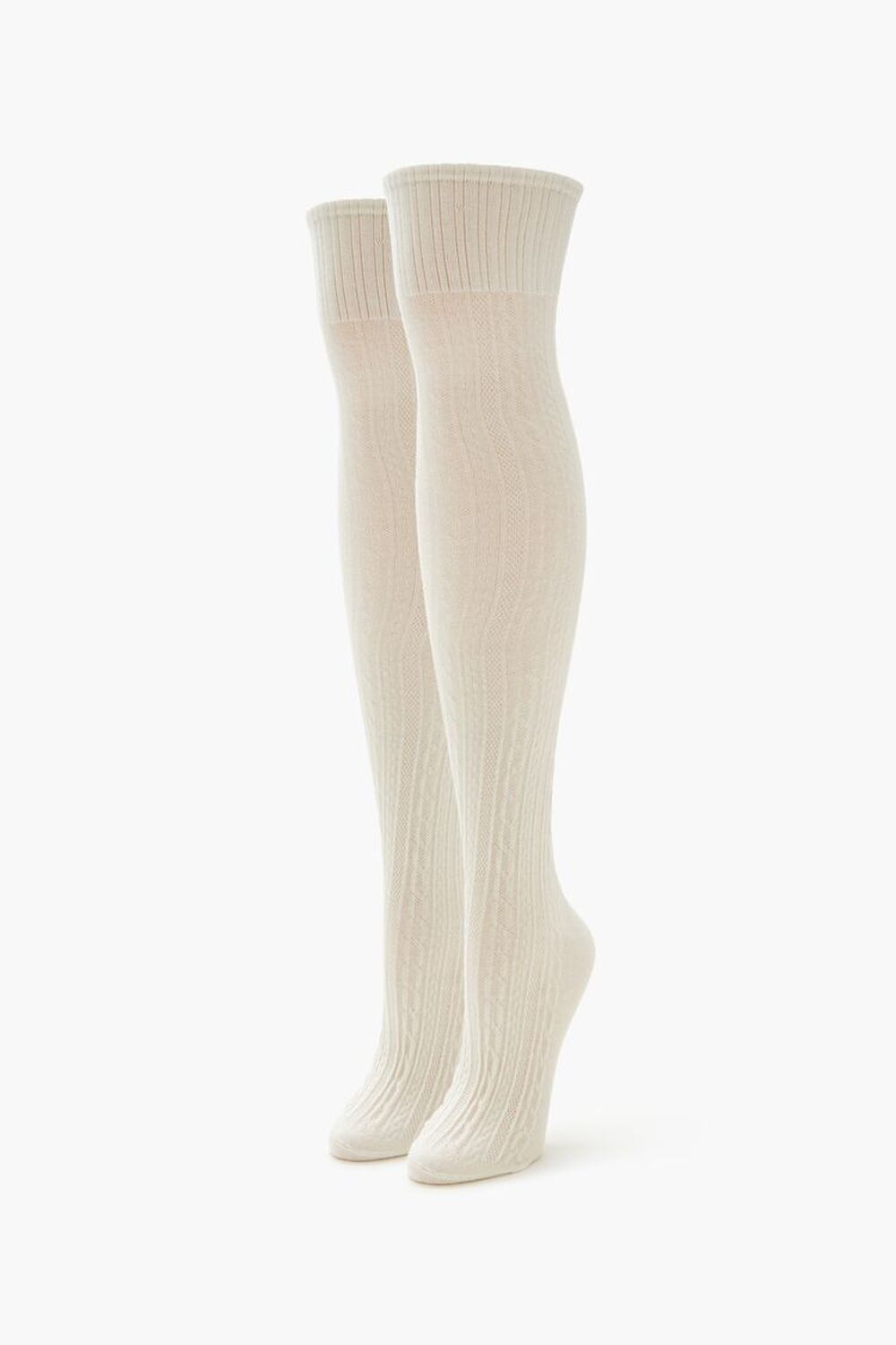 Cable Knit Over-The-Knee Socks FOREVER21