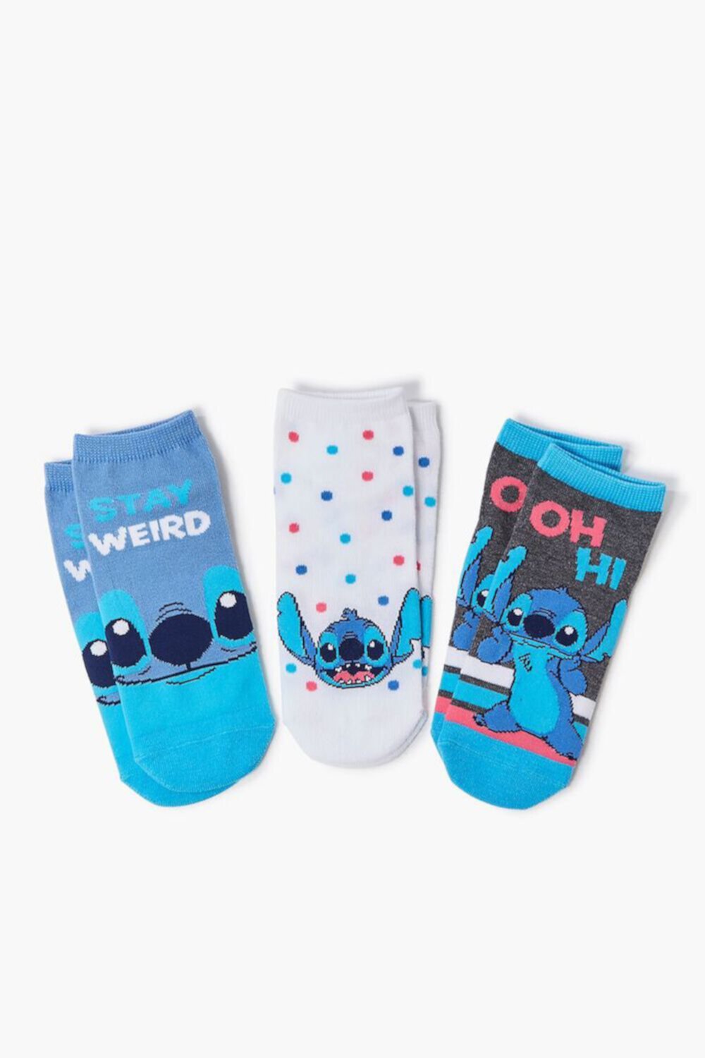 Stitch Graphic Ankle Sock Set - 3 Pack FOREVER21