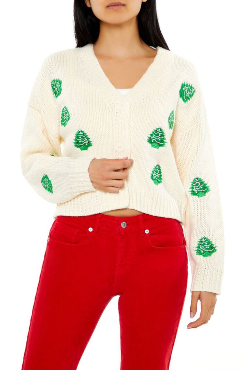 Женский Кардиган FOREVER21 Christmas Tree FOREVER21