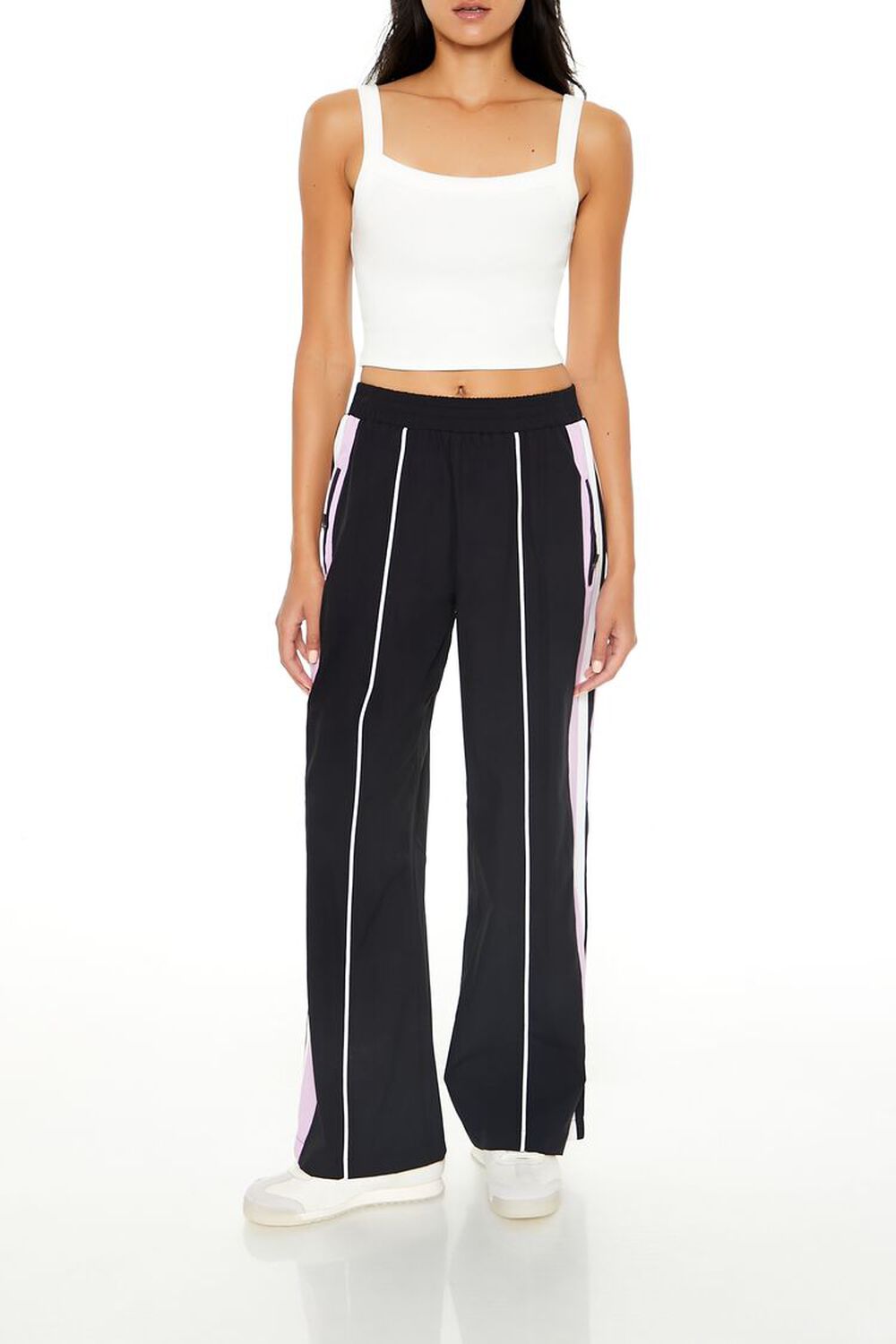 Striped High-Rise Wide-Leg Pants FOREVER21