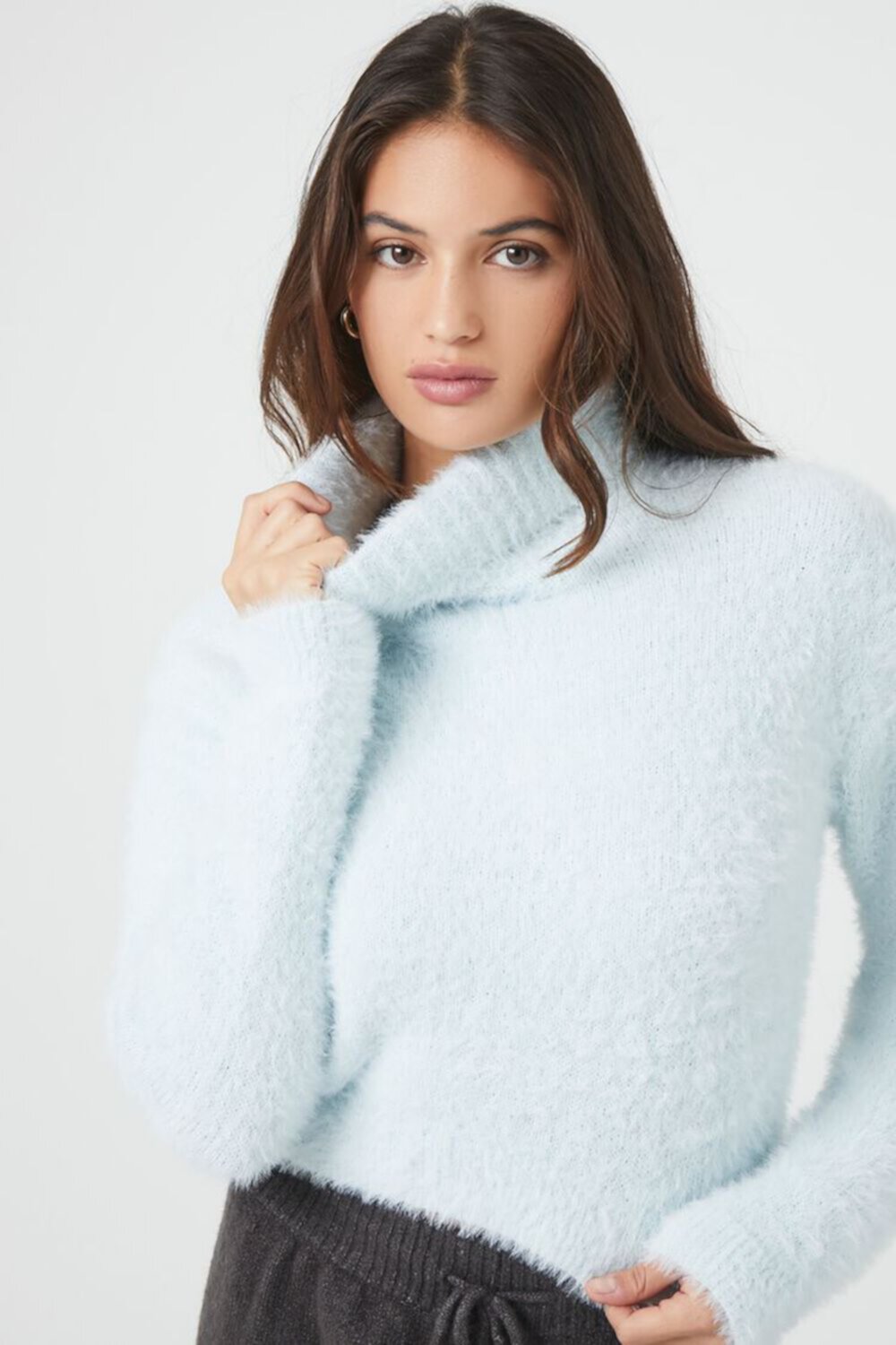 Женская Водолазка FOREVER21 Fuzzy Knit Turtleneck Sweater FOREVER21