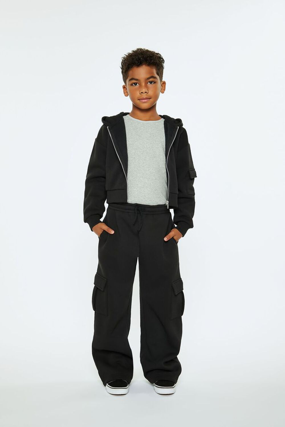 Girls Cargo Sweatpants (Kids) FOREVER21