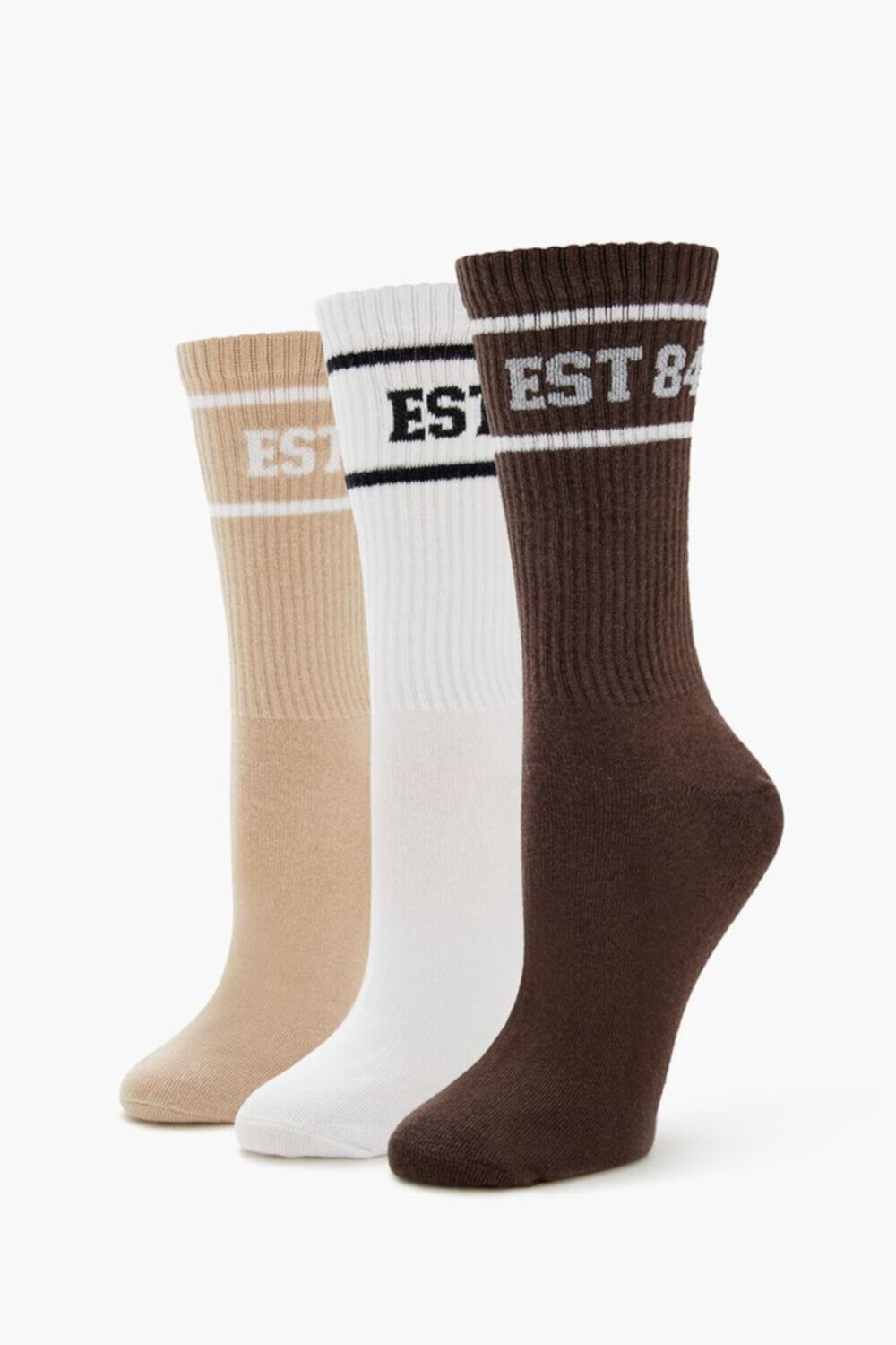 Est84 Crew Socks Set - 3 Pack FOREVER21