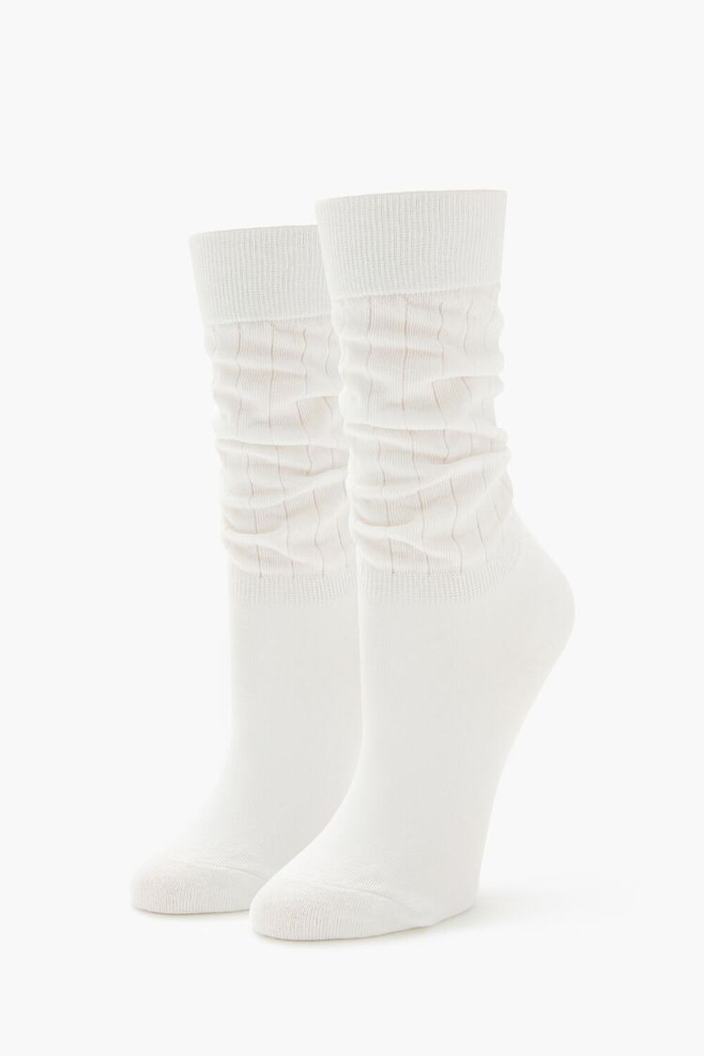 Ribbed Knit Crew Socks FOREVER21