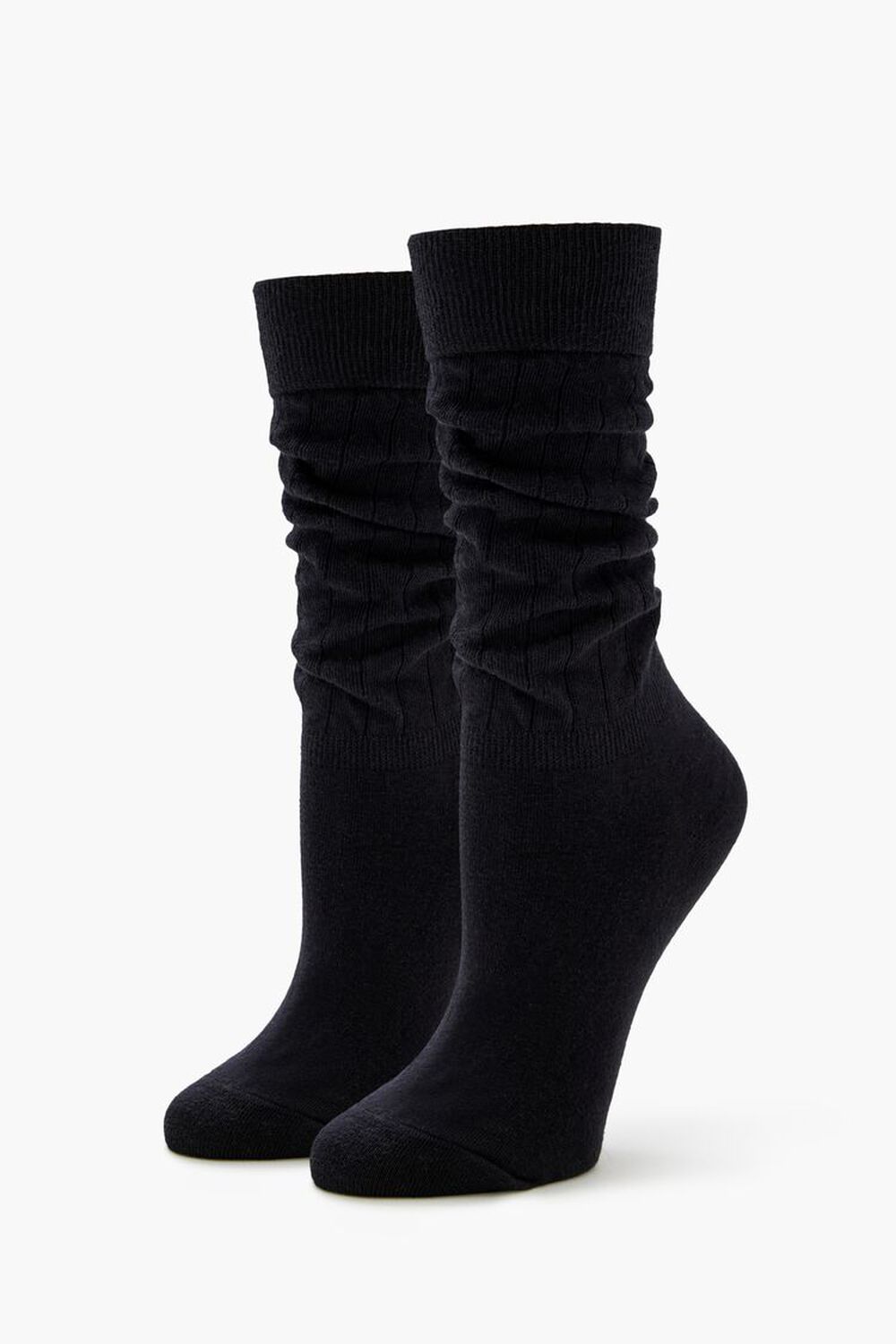 Ribbed Knit Crew Socks FOREVER21