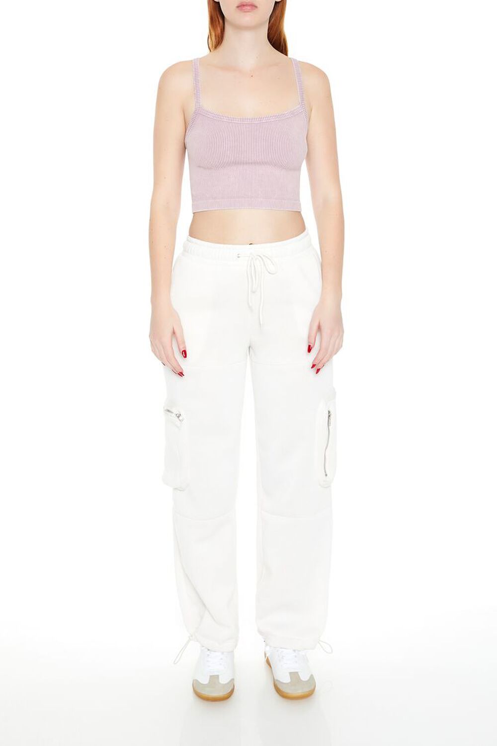 Fleece Toggle Cargo Sweatpants FOREVER21