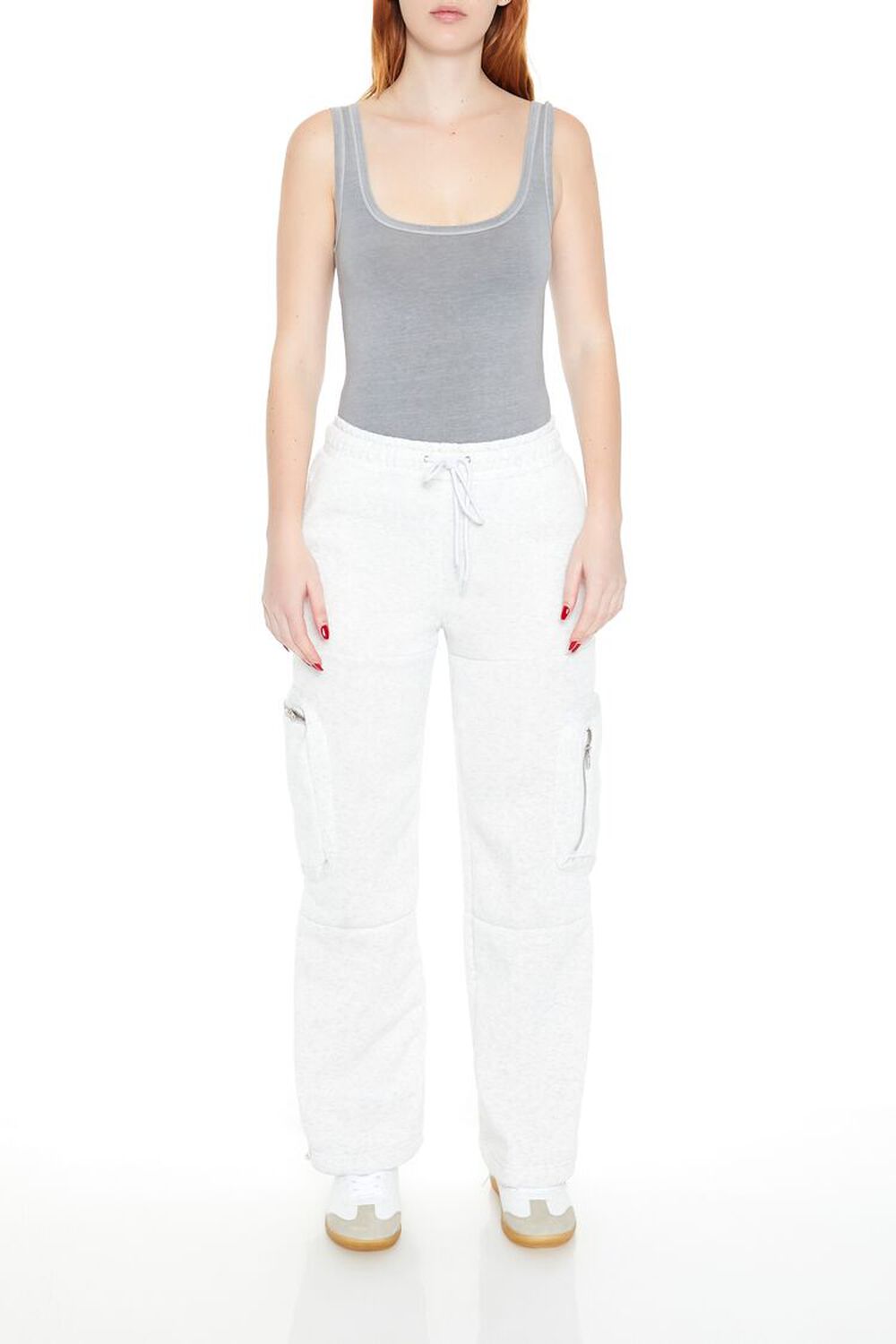 Fleece Toggle Cargo Sweatpants FOREVER21