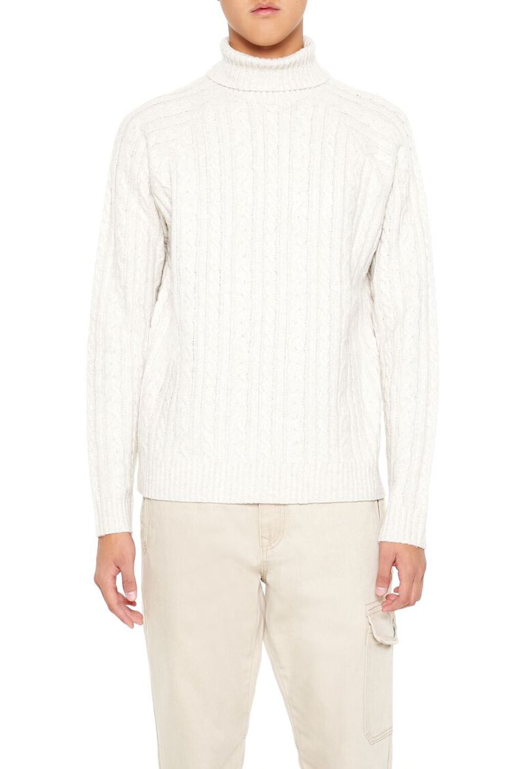 Мужская Водолазка FOREVER21 Cable Knit Turtleneck Sweater FOREVER21