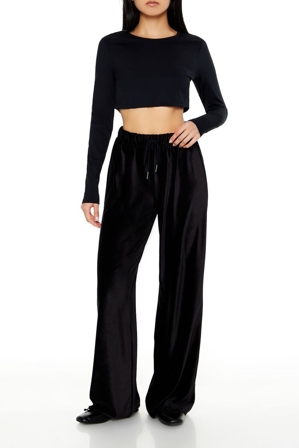 Corduroy High-Rise Wide-Leg Pants FOREVER21