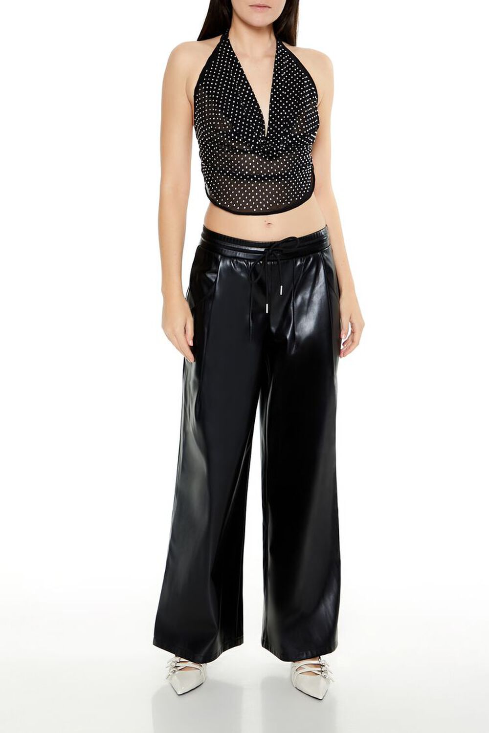 Faux Leather Drawstring Pants FOREVER21